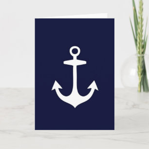 Cartão Azul marinho e Branco Náutico Inspirado