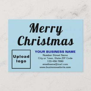Cartão Azul Natal Pequena placa de saudação plana