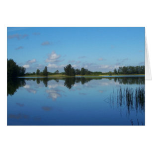 Cartão Azul no azul