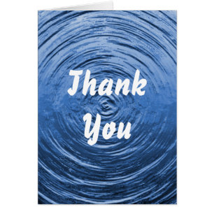 Cartão Azul-ondulação de água