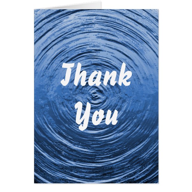 Cartão Azul-ondulação de água (Frente)