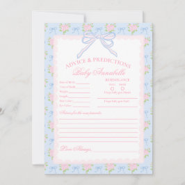 Cartão Azul Pastel Vintage Floral Chique de Consel