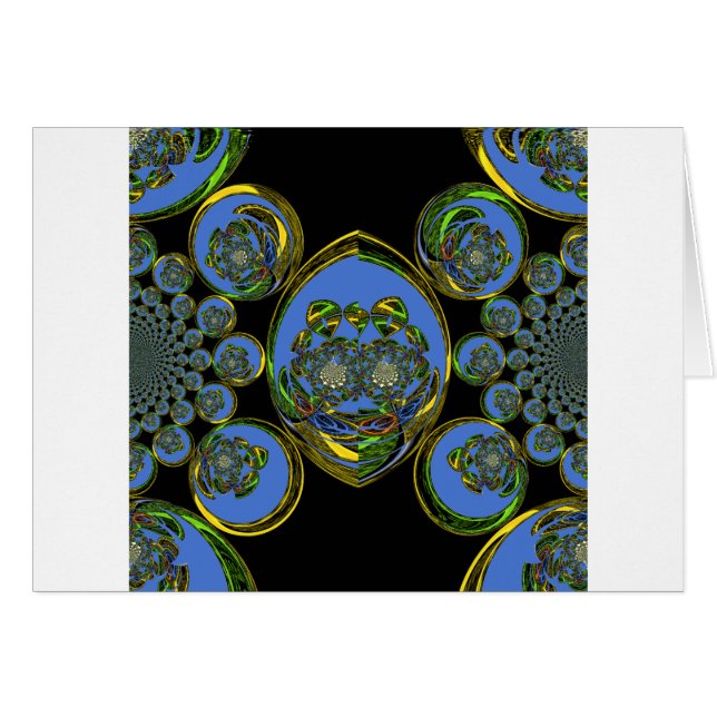 Cartão Azul retrô (Frente Horizontal)