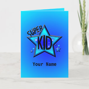 Cartão Azul Super Kid Estrela