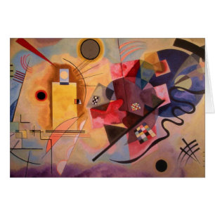 Cartão Azul vermelho-amarelo