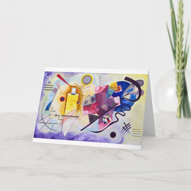 Cartão Azul Vermelho Amarelo, Wassily Kandinsky (Frente)
