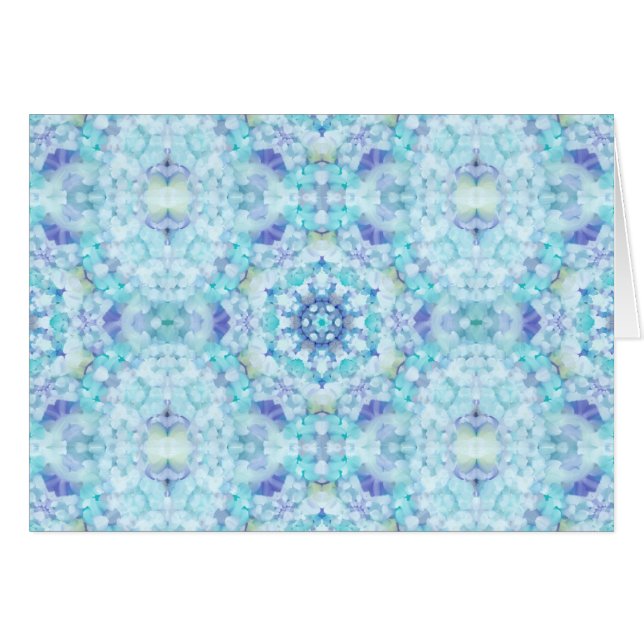Cartão Azulejo Azul Mandala (Frente Horizontal)