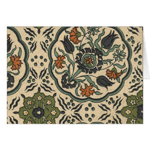 Cartão Azulejo Floral Decorativo