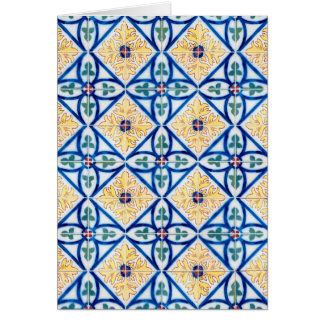 Cartão azulejos cerâmicos