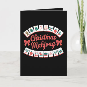 Cartão Azulejos de Mahjong de Natal Arcos Temporada de Na