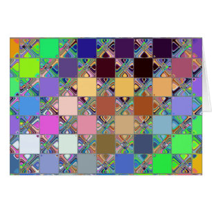 Cartão Azulejos de mosaico coloridos