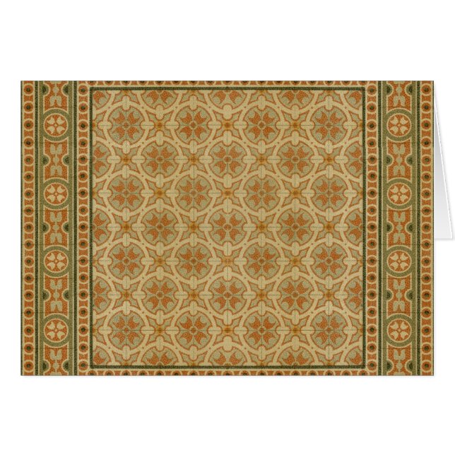 Cartão Azulejos do mosaico italiano decorativo pelo Visio (Frente Horizontal)