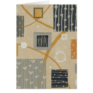 Cartão Azulejos gráficos abstratos