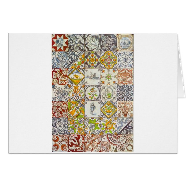 Cartão Azulejos holandeses (Frente Horizontal)