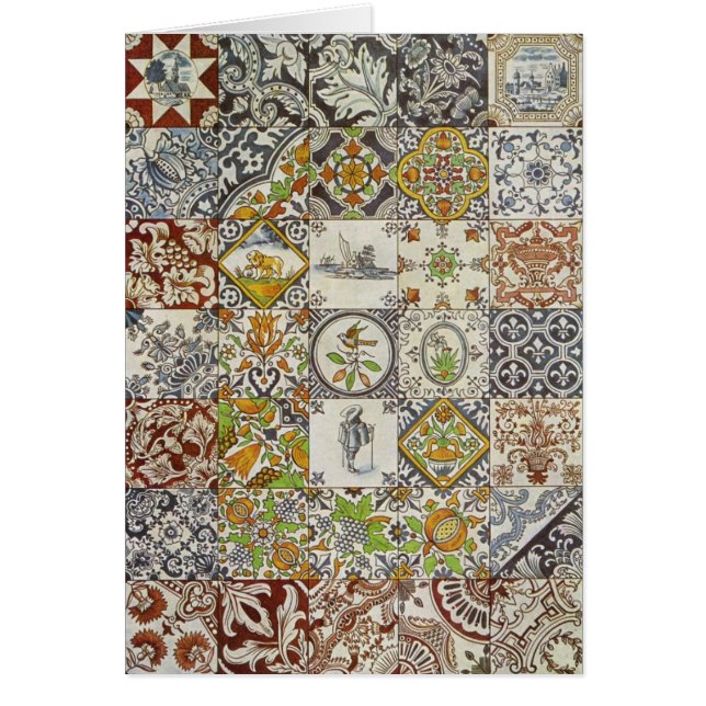 Cartão Azulejos holandeses (Frente)