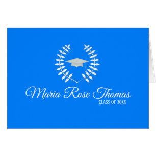 Cartão Azure Formando Obrigado nota (4,25" x 5,5"),