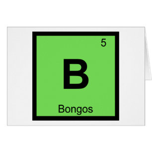 Cartão B - Bongos Música Química Símbolo da Tabela Periód