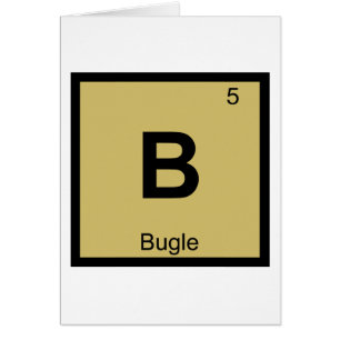 Cartão B - Bugle Música Química Símbolo da Tabela Periódi