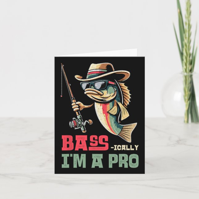 Cartão B-IC Sou Um Pró Engraçado Pesca (Frente)