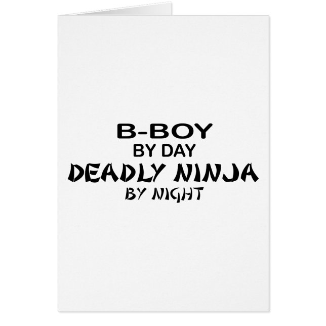 Cartão B-Menino Ninja mortal em a noite (Frente)