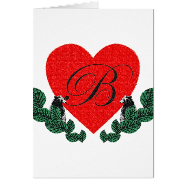 Cartão B num coração (Frente)