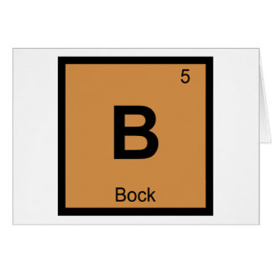 Cartão B - Símbolo da Tabela Periódica da Química da Bock