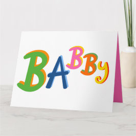 Cartão BABBY Black Country escreve New Baby Card