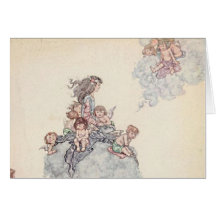 Babies and Angel on Cloud Andersen's Fairy Tales