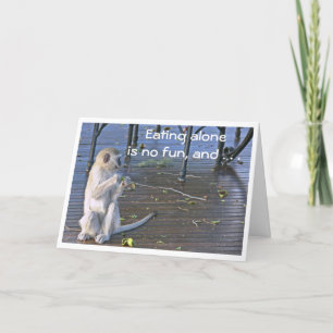 CARTÃO "BABOON BONITO E MESSY" (COMER SOZINHO NÃO É DIVER