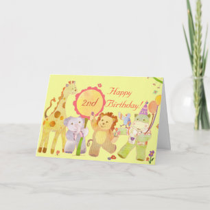 Cartão Baby Animals: Birthday Card for Children