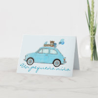 Baby Boy Fiat 500 Parabéns Espanhóis