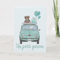 Baby Boy Fiat 500 Parabéns Franceses