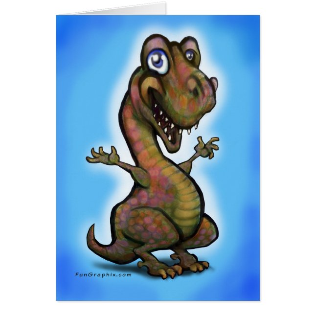 Cartão Baby Boy T-Rex (Frente)