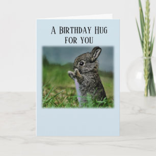 Cartão Baby Bunny Birthday Hug