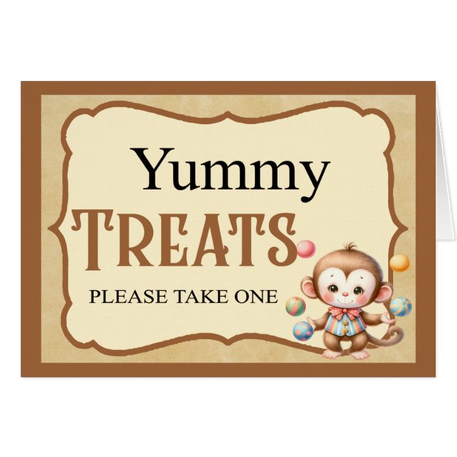 Cartão Baby Circus_ Favor Card (Frente horizontal)