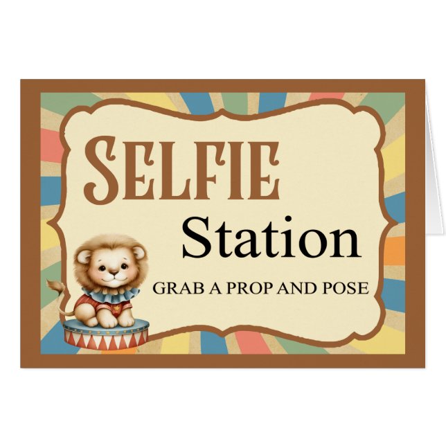 Cartão Baby Circus_ Selfie Card (Frente horizontal)