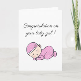 Cartão Baby delicada novo nascimento - Glückwünschskarte
