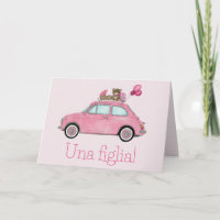 Baby Girl Fiat 500 parabéns Italianos
