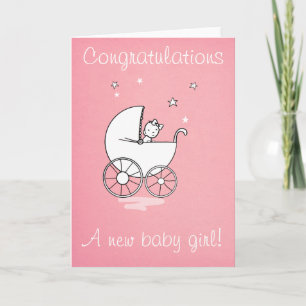 Cartão Baby girl - greeting card