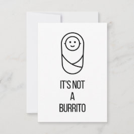 Cartão Baby Glückwunsch Karte zur Geburt - Burrito