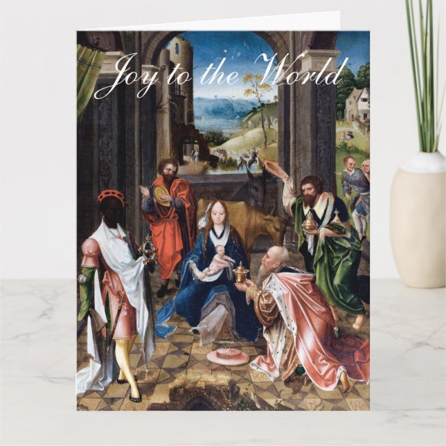 Cartão Baby Jesus with the Maji Christmas greeting (Frente)