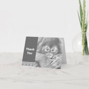 Cartão Baby Orangutan Note Card