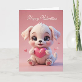 Cartão  Baby Pup Valentine Cute Happy Valentines Day Love