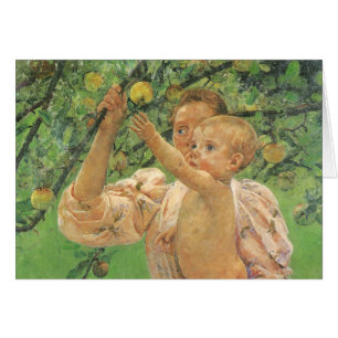 Cartão Baby Reaching for a Apple por Mary Cassatt
