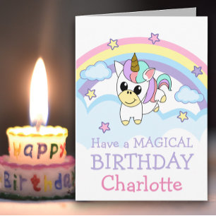 Cartão Baby Unicorn Magical Birthday