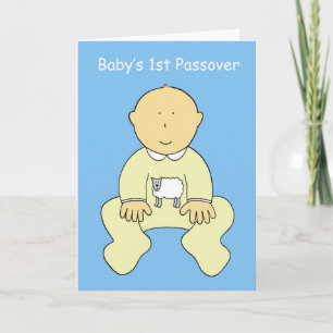 Cartão Baby's 1st Passover Cute Cartoon