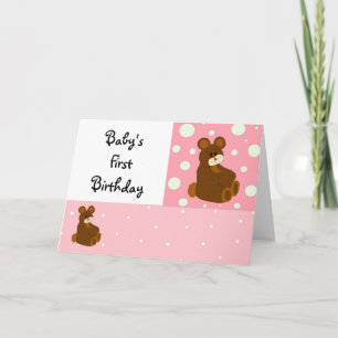 Cartão Baby's First Birthday