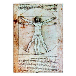 Cartão Bacia antiga do VITRUVIAN MAN