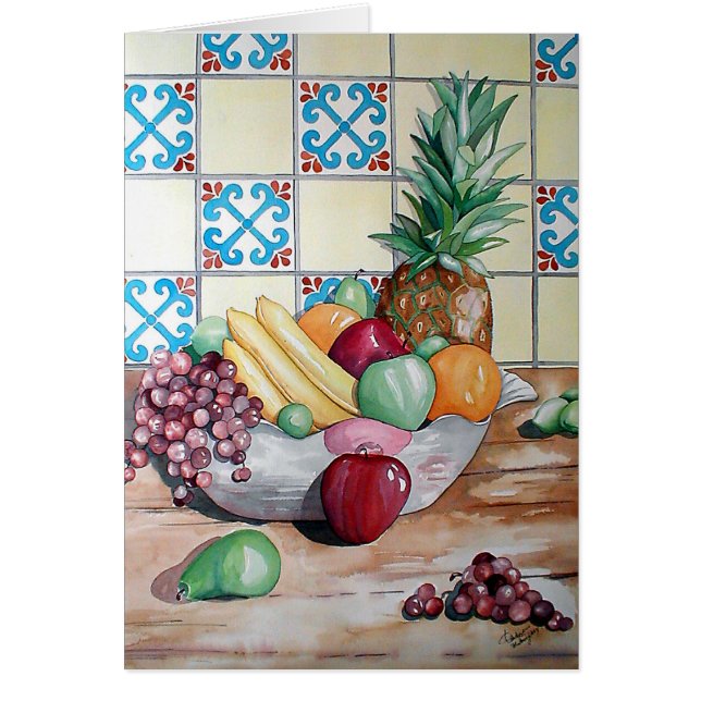 Cartão Bacia de fruta (Frente)