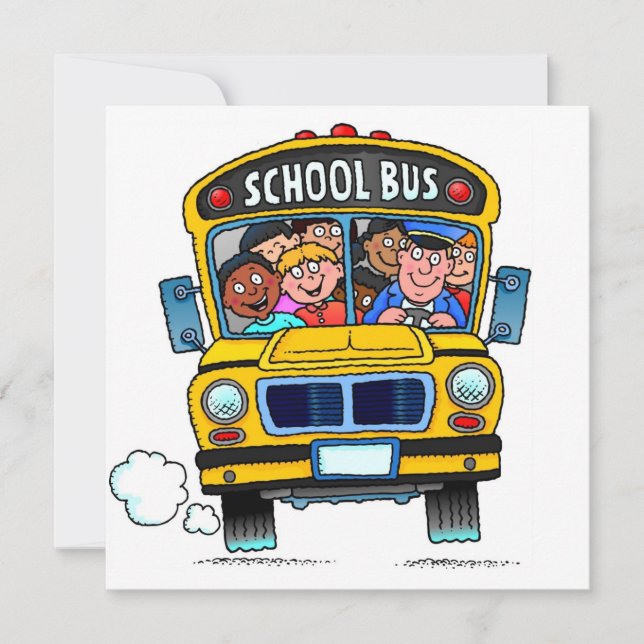 Cartão Back to school bus (Frente)